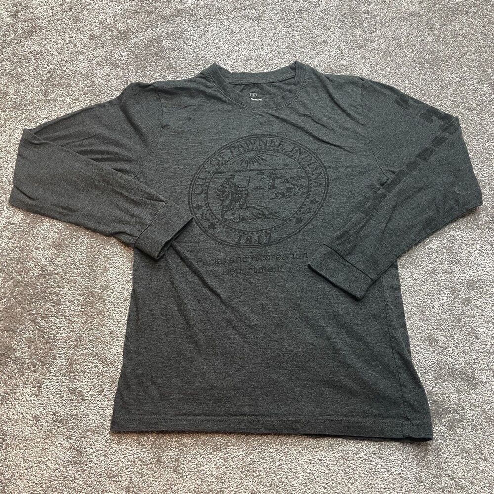 Ripple Junction Parks & Recreation TV Show Shirt Womens Small Gray Long Sleeve